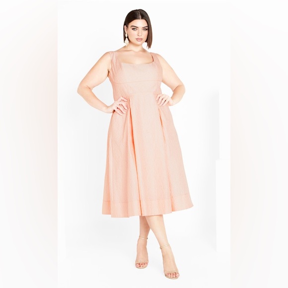 City Chic Dresses & Skirts - City chic Estella dress light peachy pink. Size 20W. New inpackage
